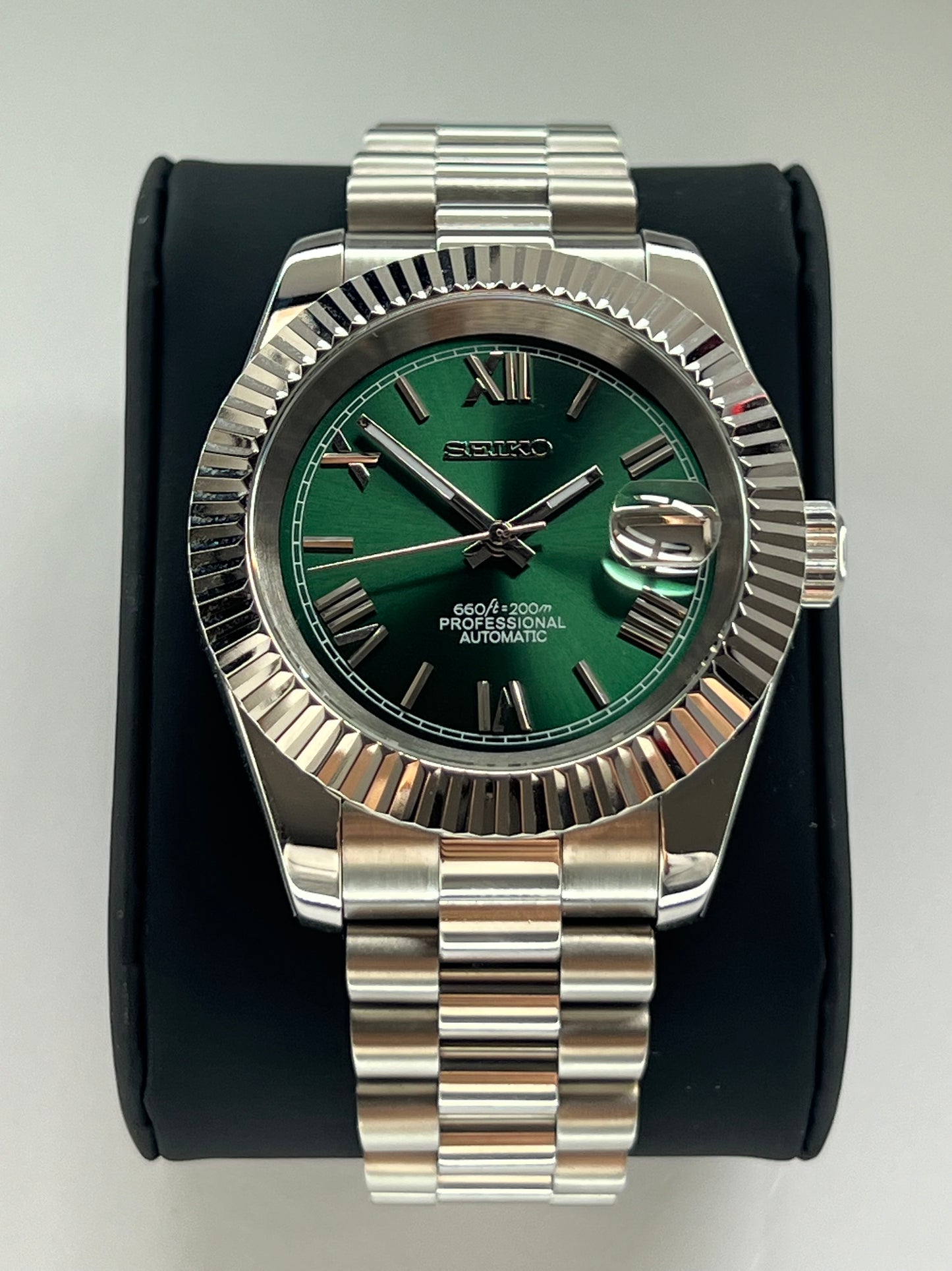 MOD Seiko Datejust Green