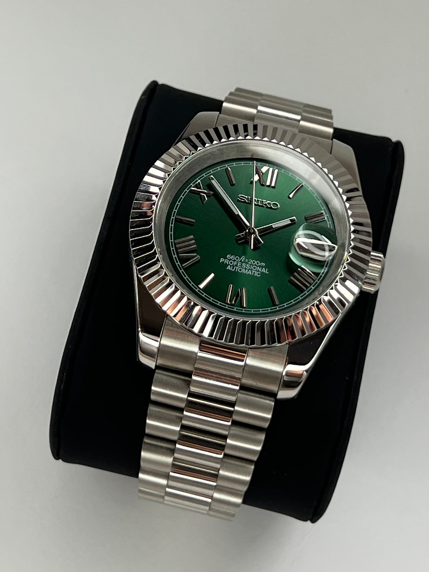 MOD Seiko Datejust Green