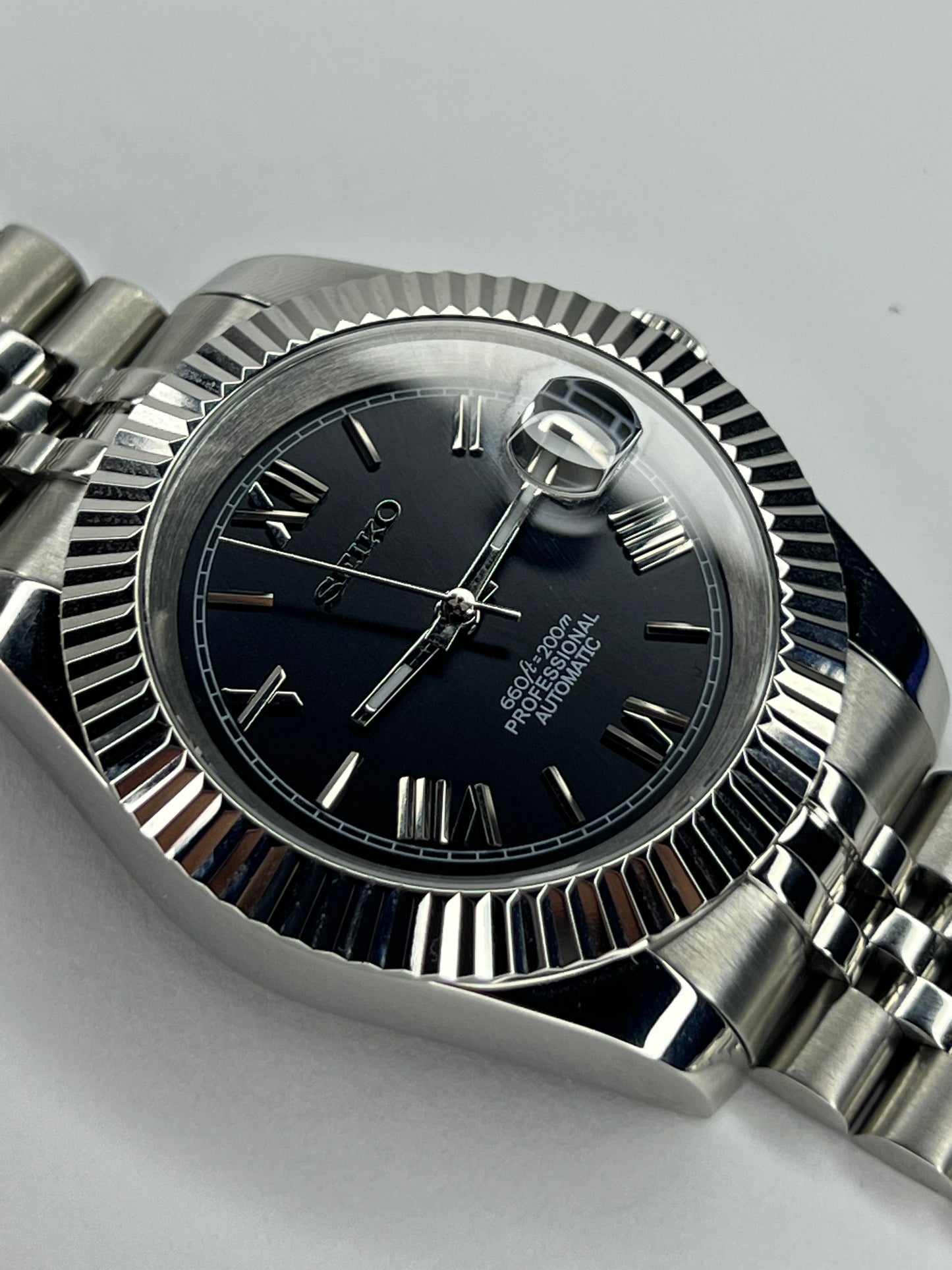 MOD Seiko Datejust Black