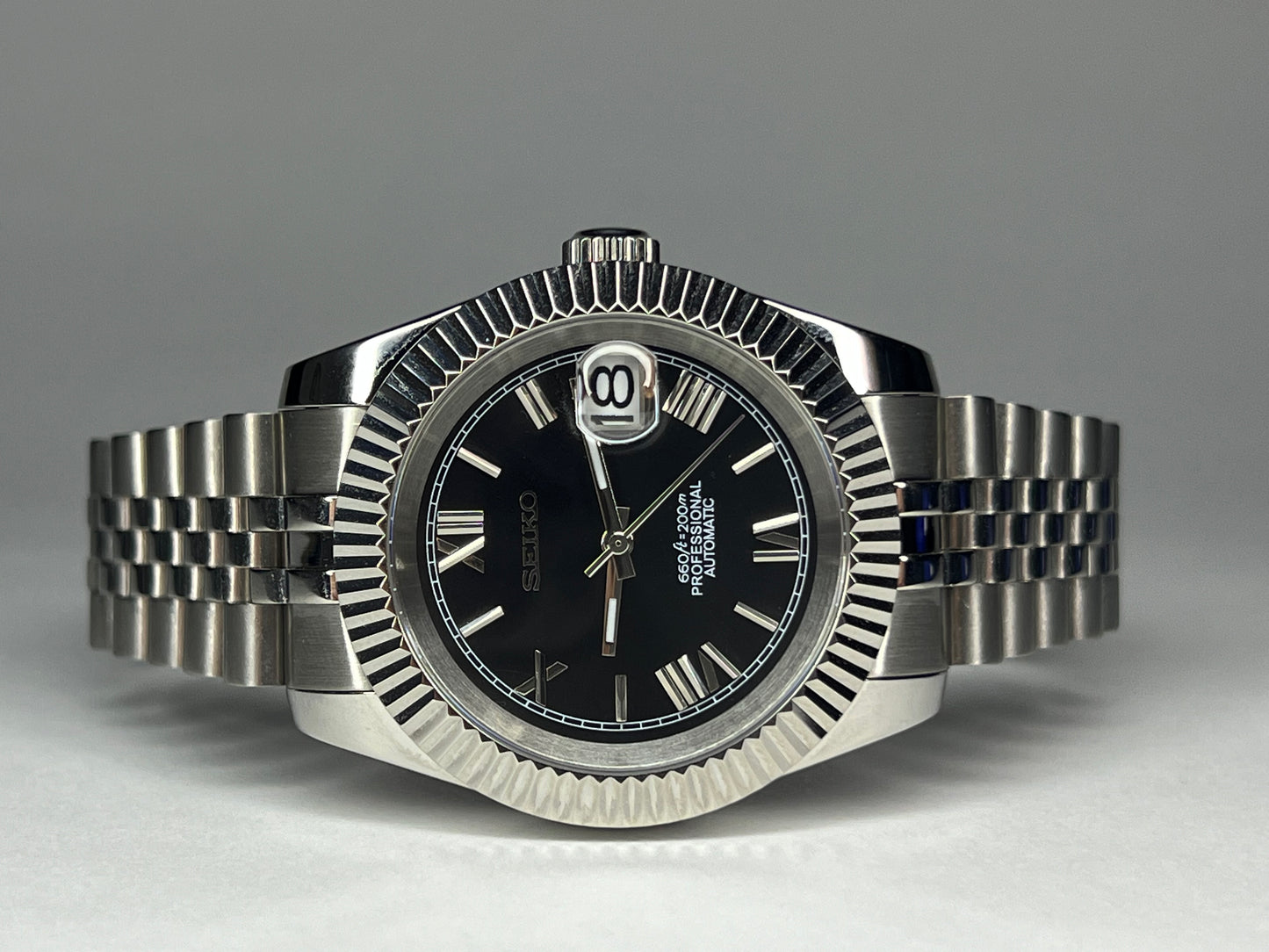 MOD Seiko Datejust Black