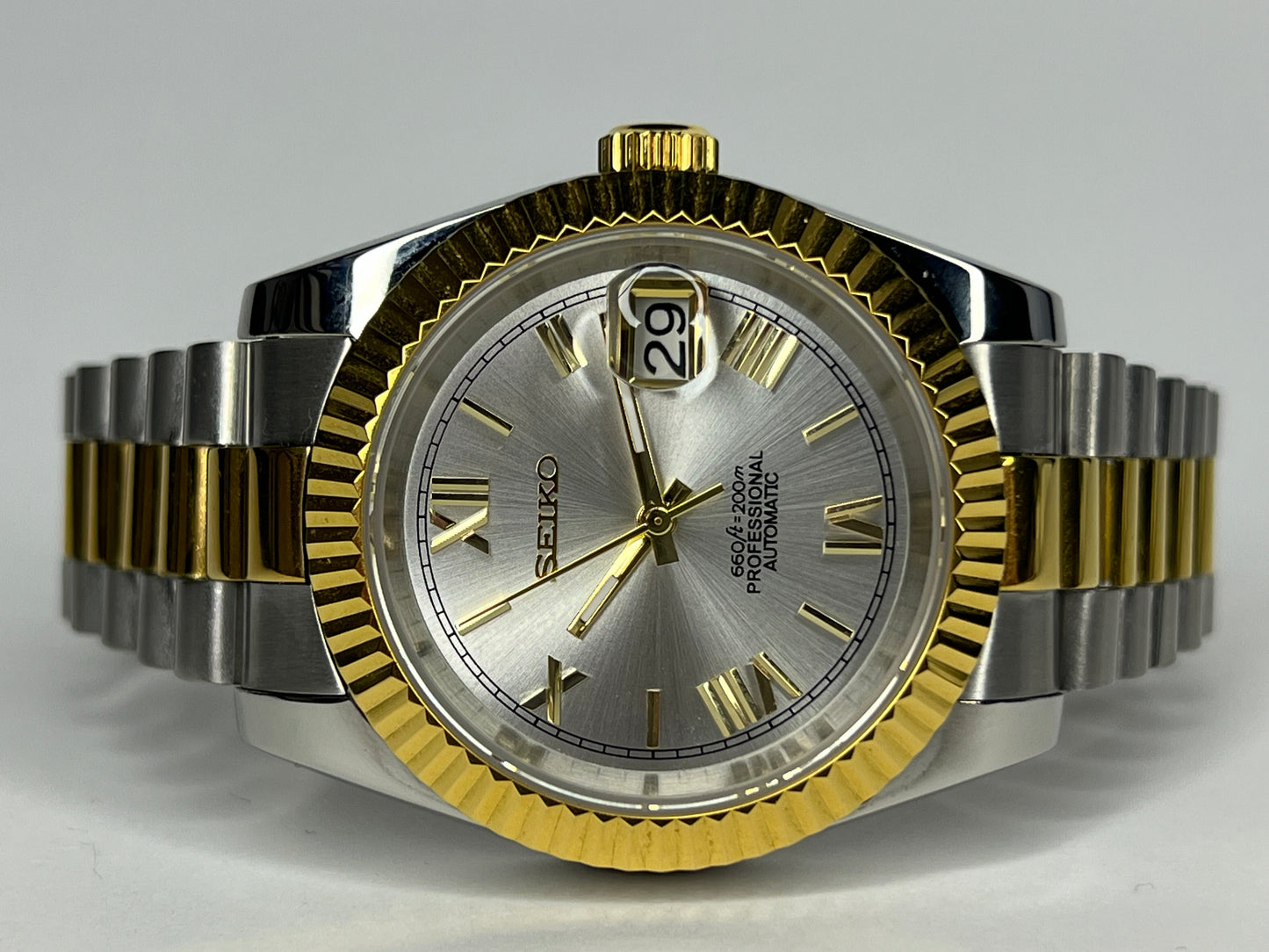 MOD Seiko Datejust Silver & Gold