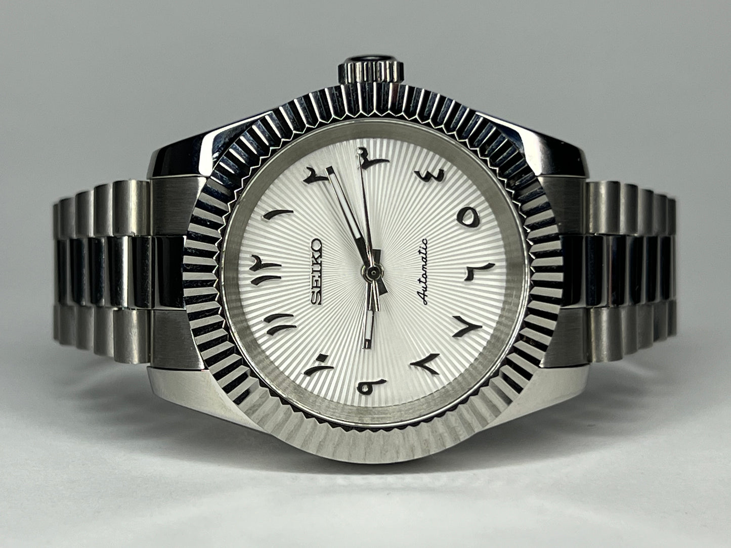 MOD Seiko Datejust White Arabic