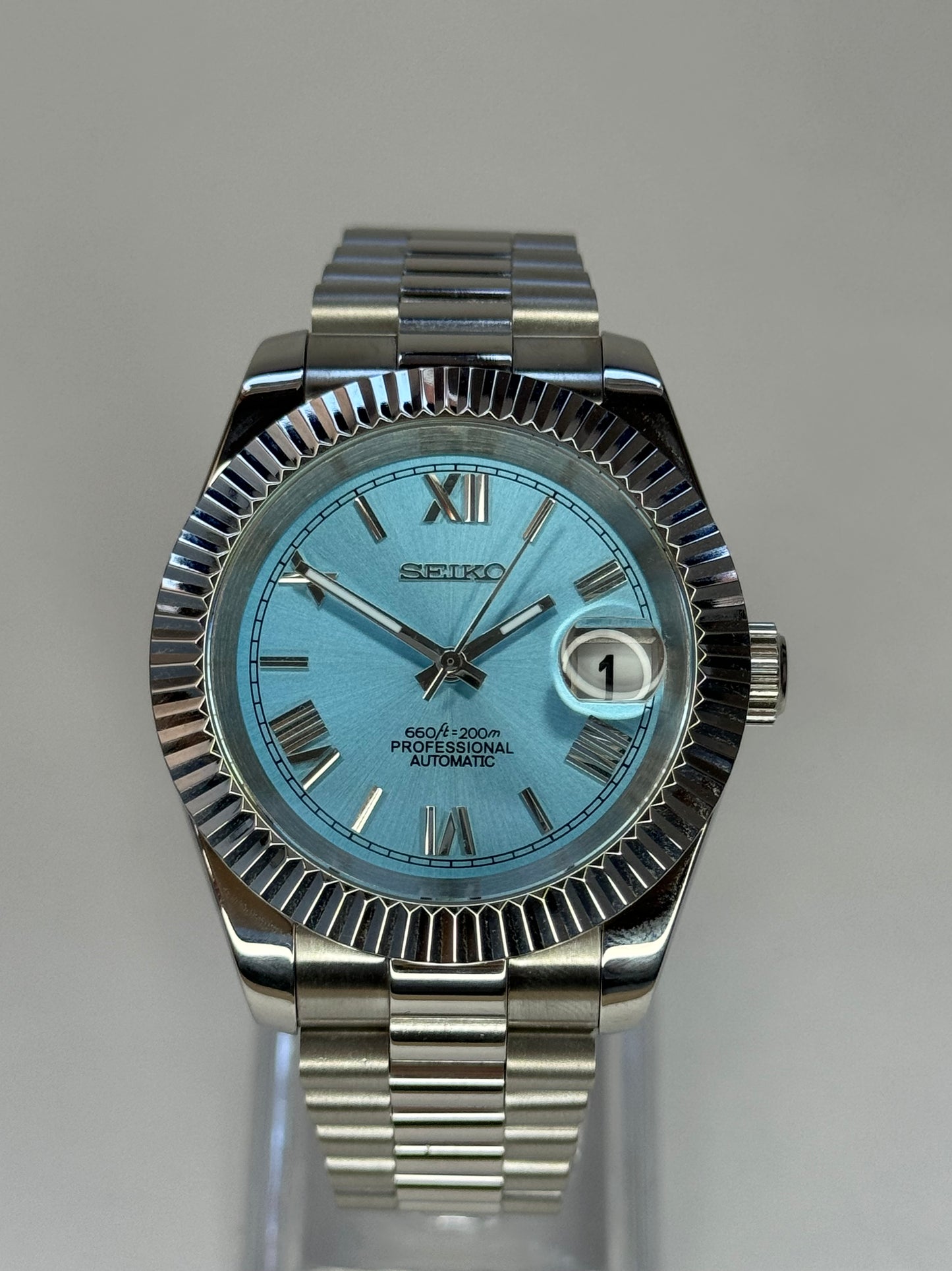 MOD Seiko Datejust Blue