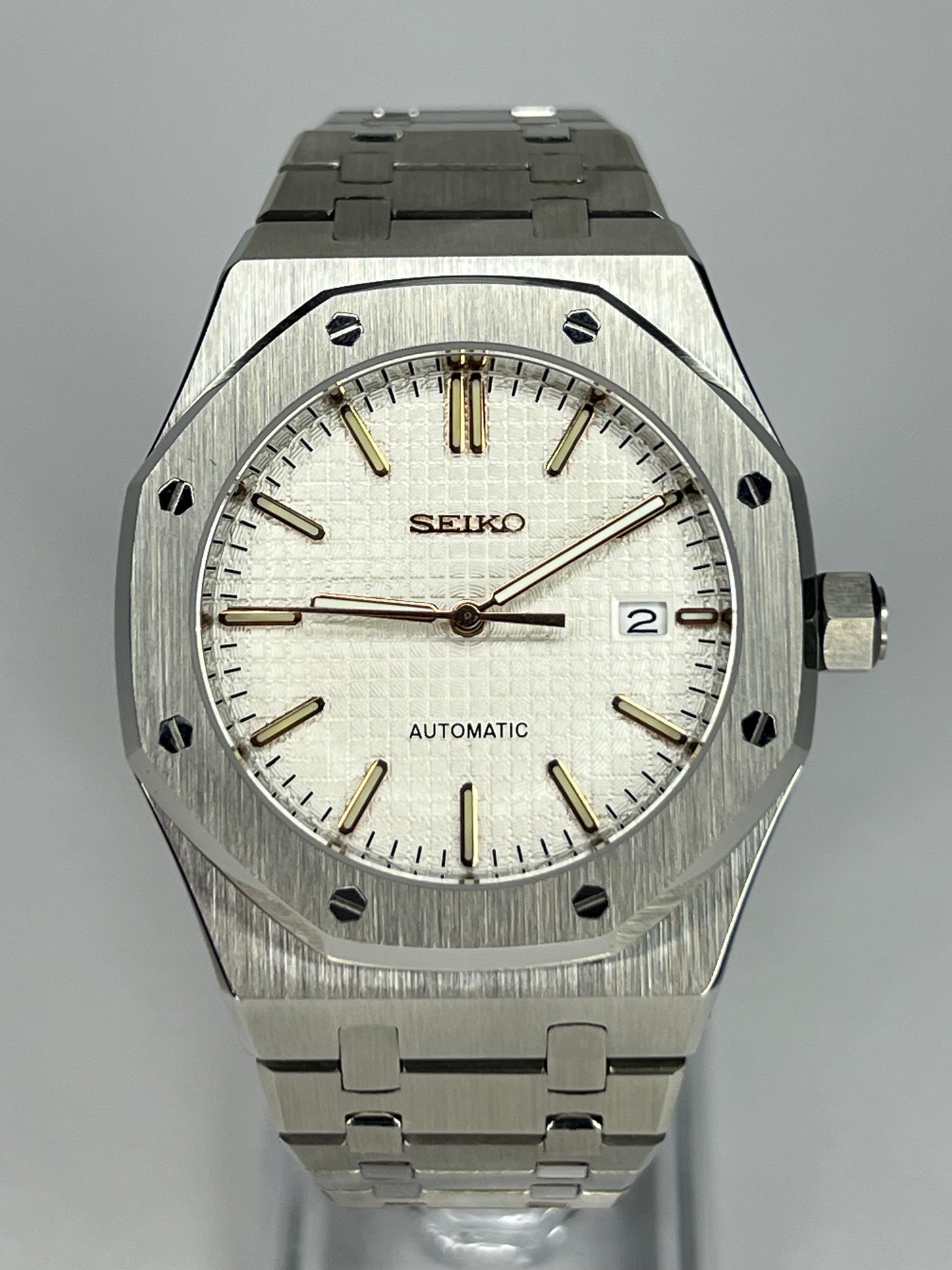 MOD Seiko Royal OAK White & RoseGold