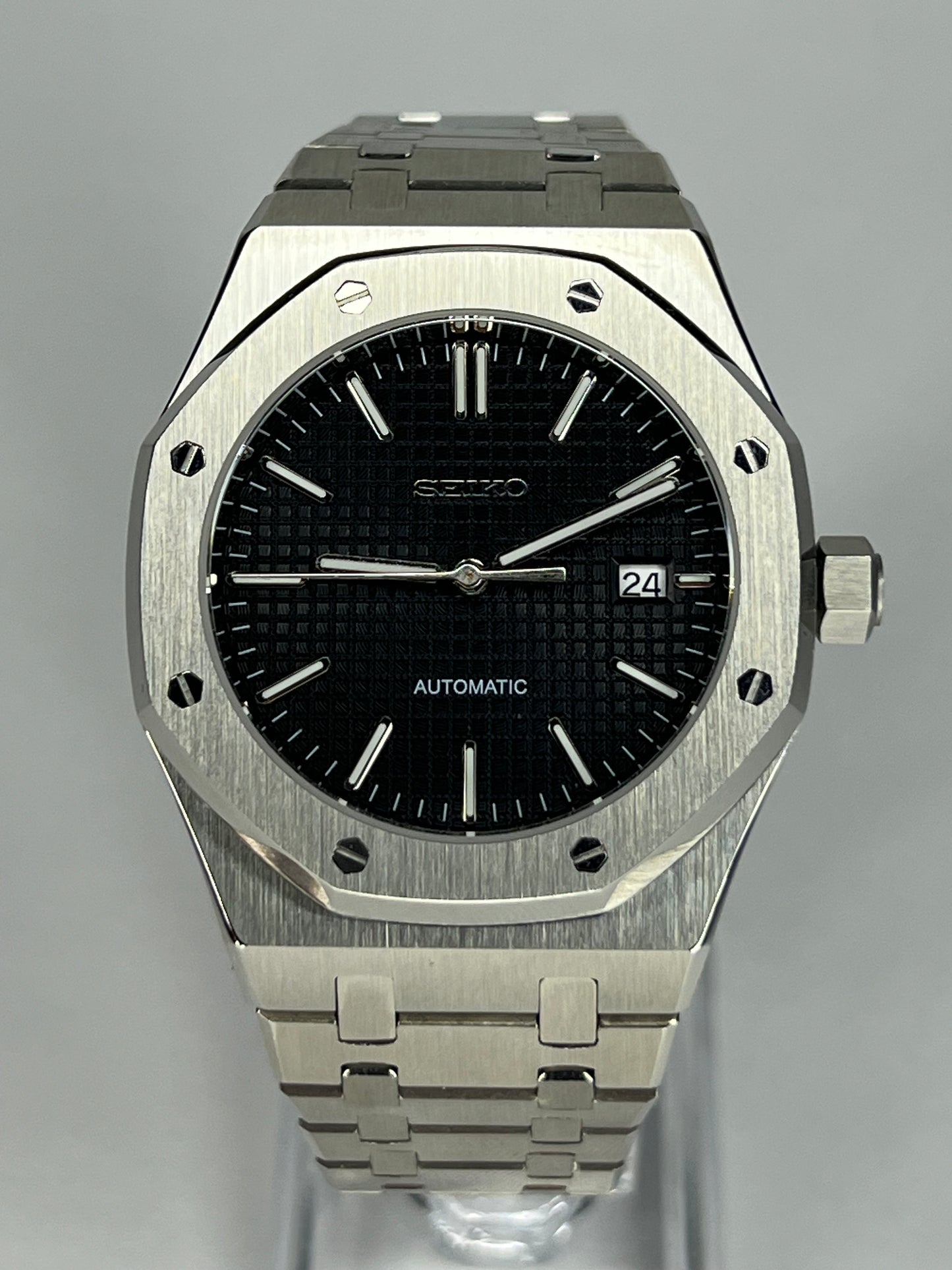 MOD Seiko Royal OAK Silver & Black