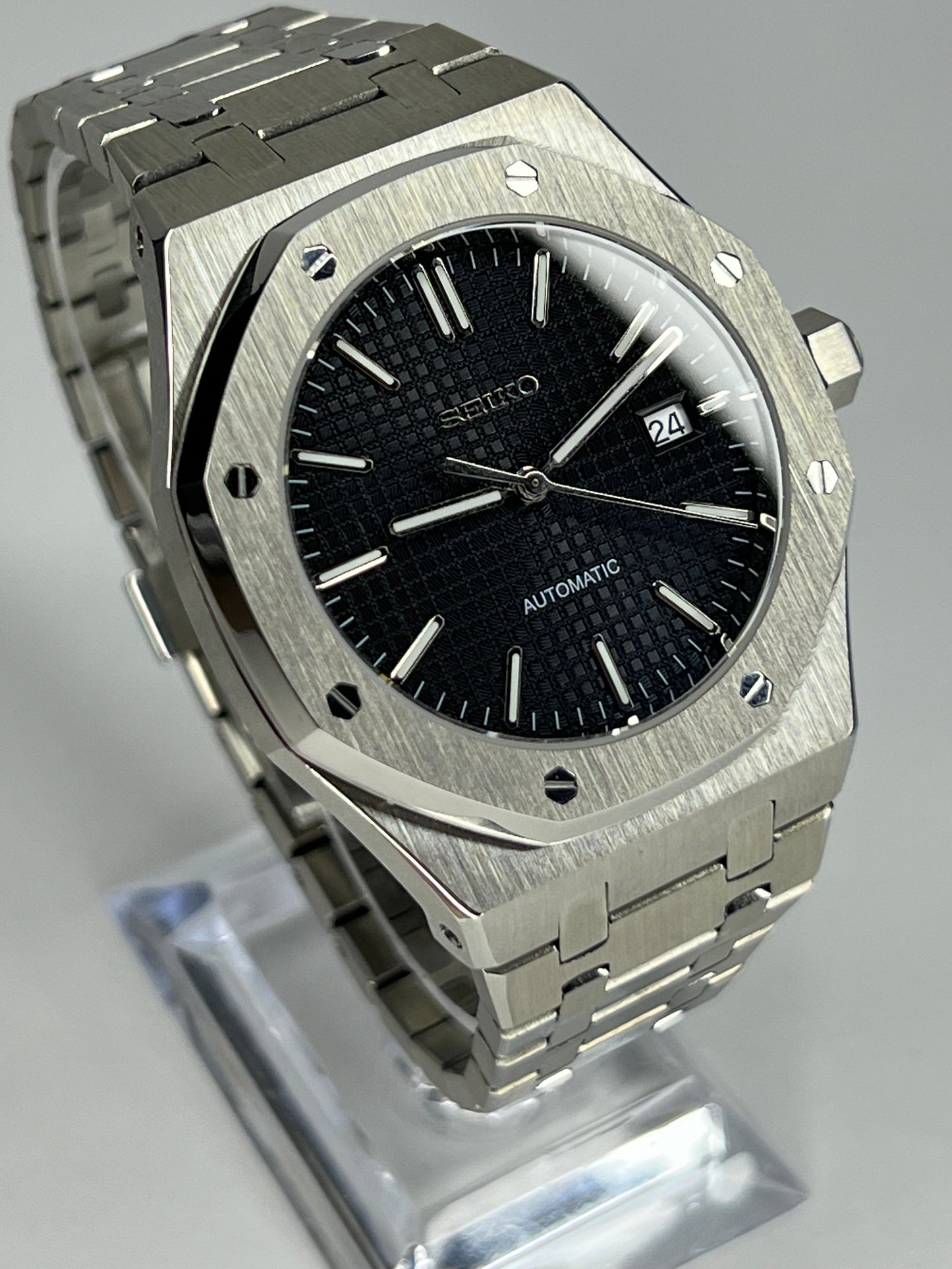 MOD Seiko Royal OAK Silver & Black