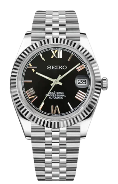 MOD Seiko Datejust Black