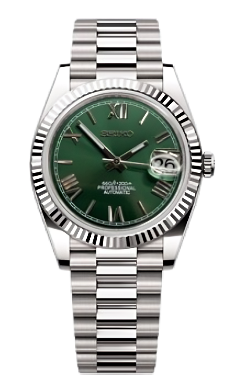 MOD Seiko Datejust Green