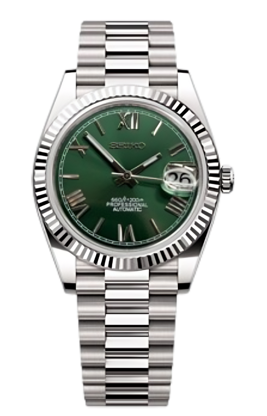 MOD Seiko Datejust Green