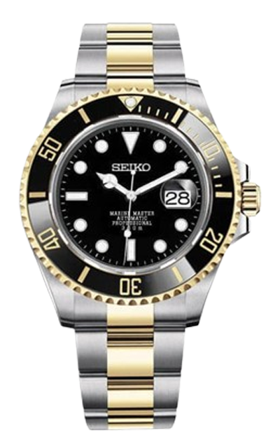 MOD Seiko Submariner Gold & Black