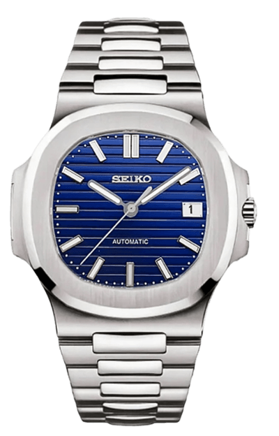 MOD Seiko Nautilus Blue - Gold Time Labs