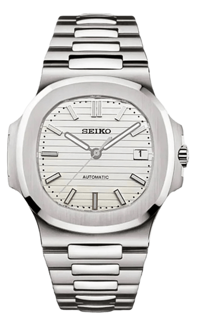 MOD Seiko Nautilus White - Gold Time Labs