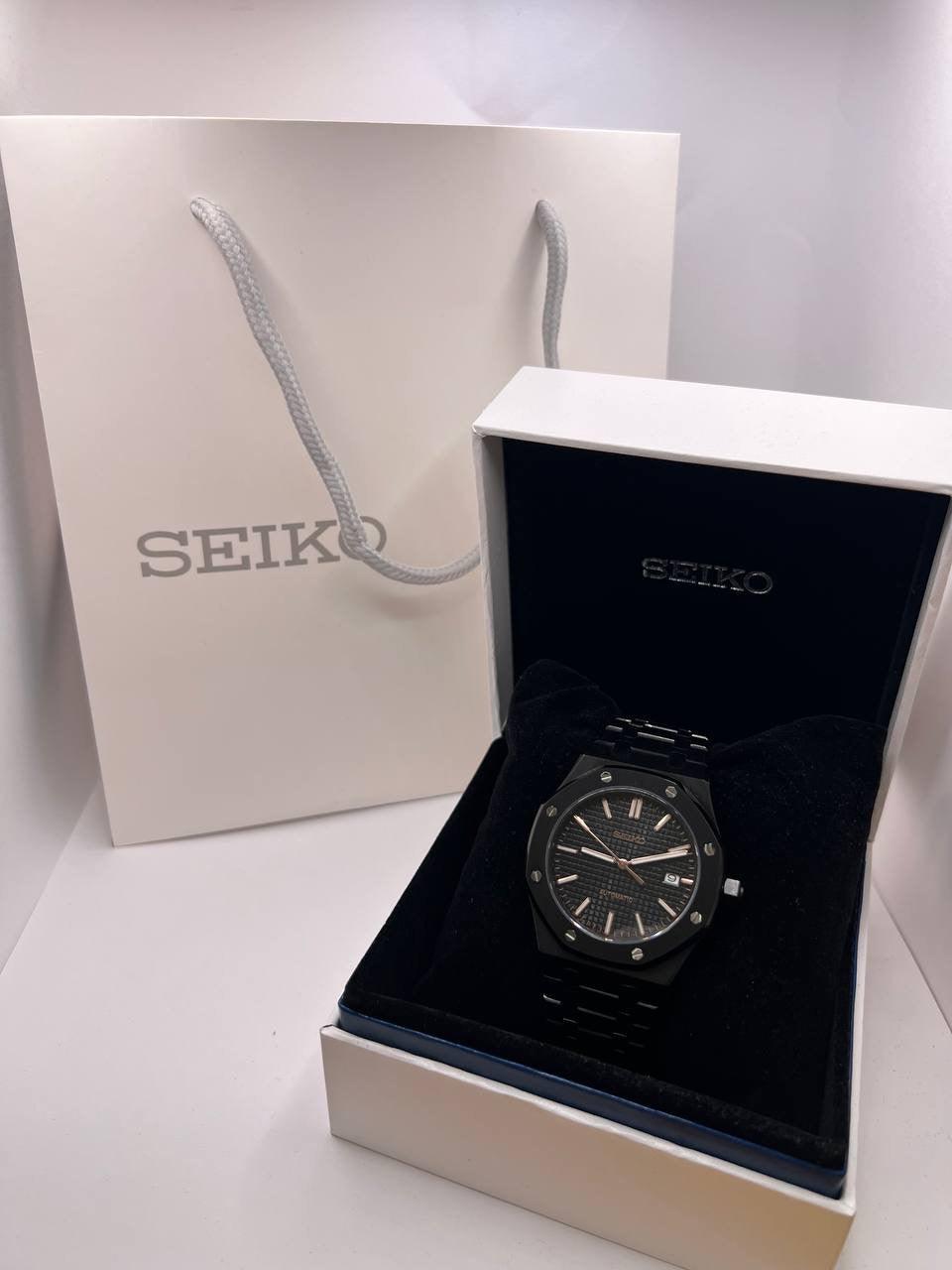 MOD Seiko Royal OAK Black & Rosegold - modwatcheswebsite