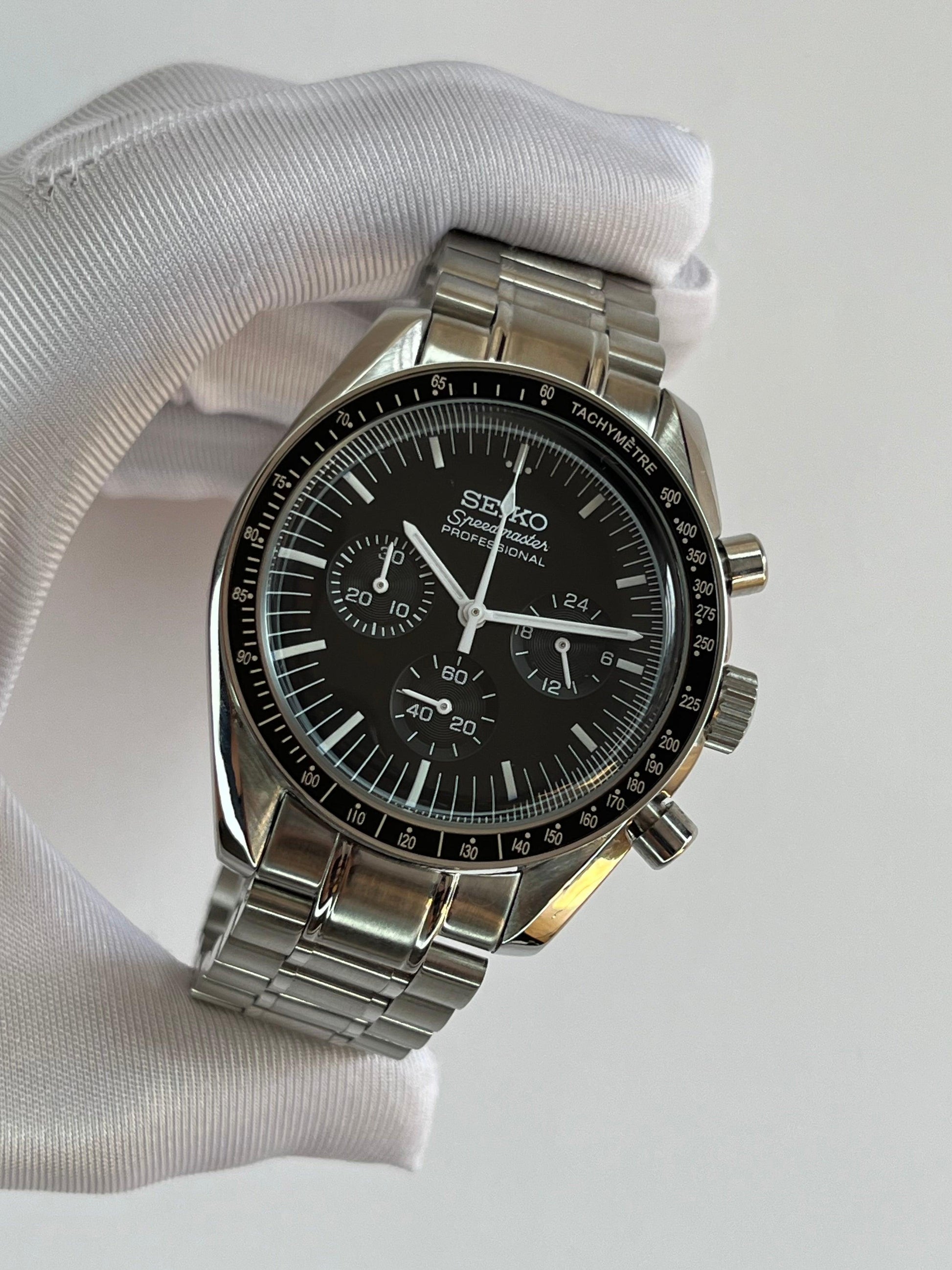 MOD Seiko Speedmaster Black - modwatcheswebsite