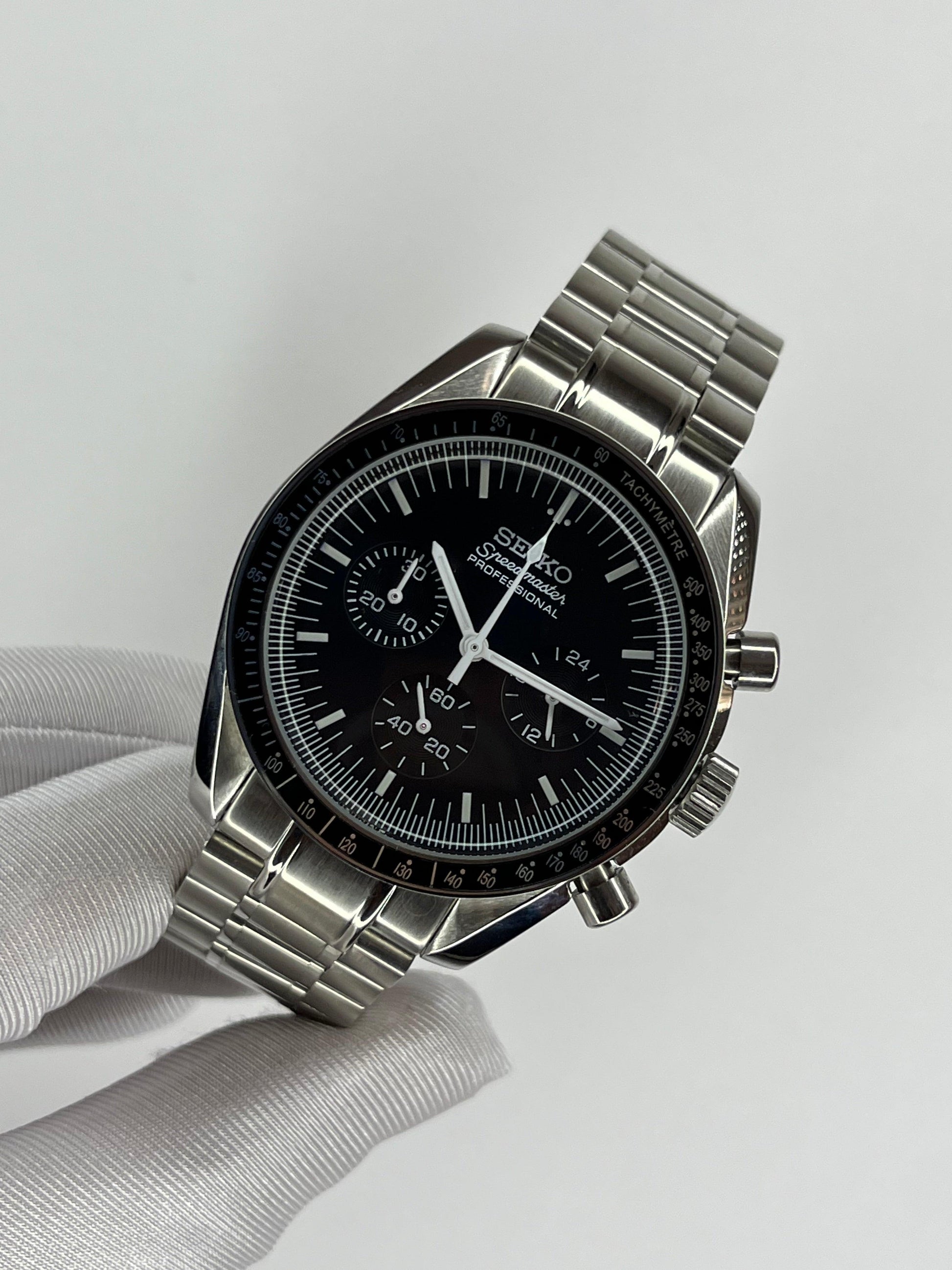 MOD Seiko Speedmaster Black - modwatcheswebsite